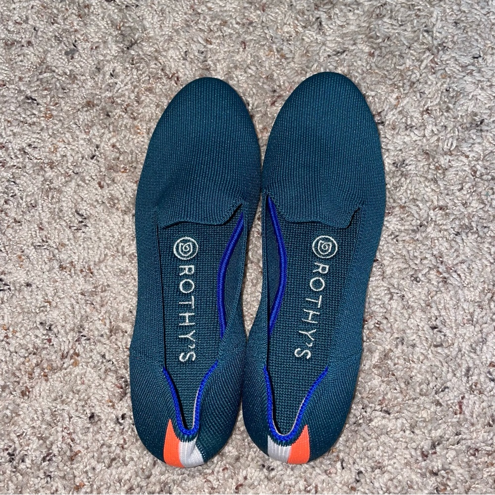RARE & RETIRED Bottle Blue Neon Rothy's Loafers 6